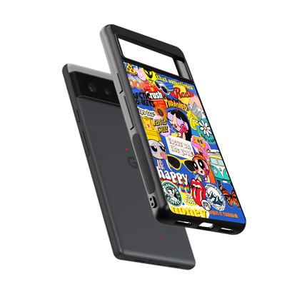 classic collage aesthetic back phone cover | glass case for Google Pixel 6A