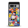 classic collage aesthetic back phone cover | glass case for google pixel 7 pro