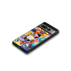 classic collage aesthetic back phone cover | glass case for google pixel 7 pro