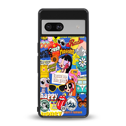 classic collage aesthetic back phone cover | glass case for Google Pixel 7