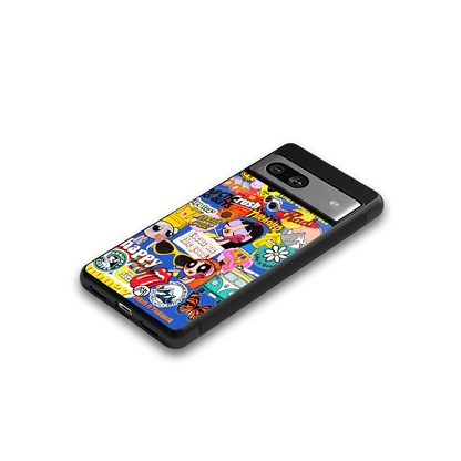classic collage aesthetic back phone cover | glass case for Google Pixel 7