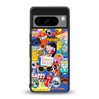 classic collage aesthetic back phone cover | glass case for google pixel 8 pro