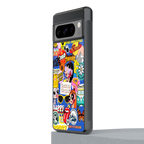 classic collage aesthetic back phone cover | glass case for google pixel 8 pro