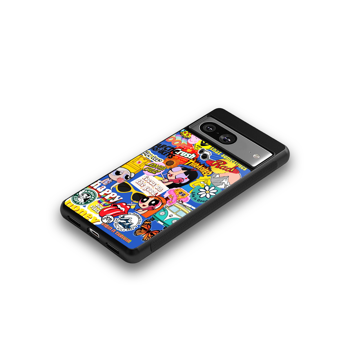 classic collage aesthetic back phone cover | glass case for Google Pixel 8