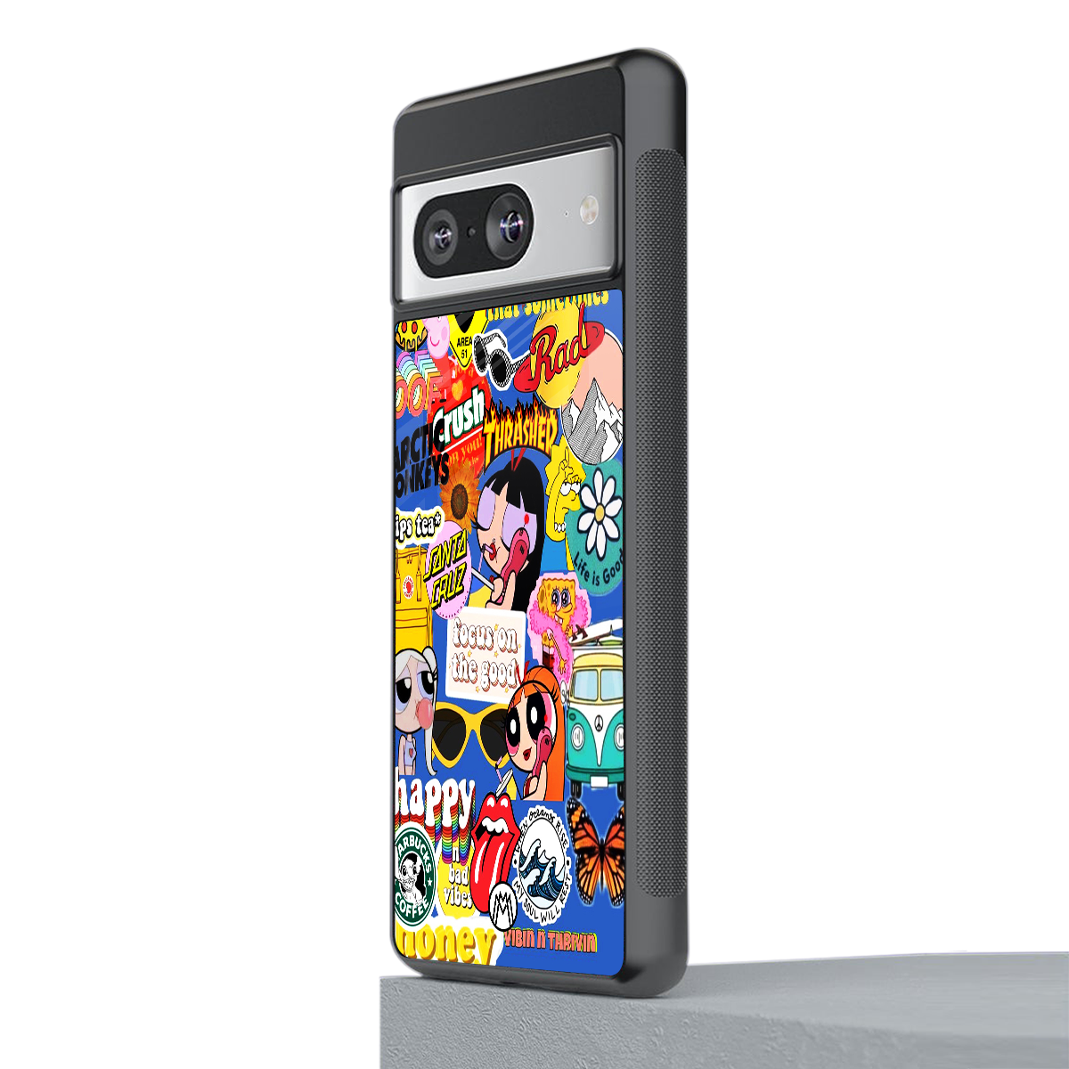 classic collage aesthetic back phone cover | glass case for Google Pixel 8