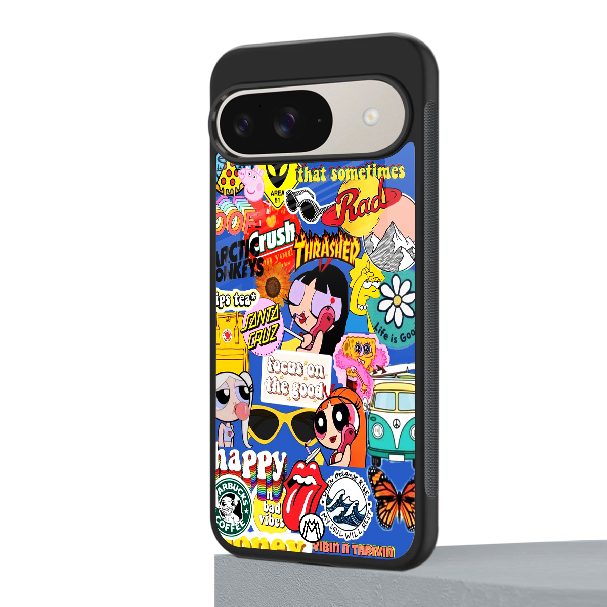classic collage aesthetic back phone cover | glass case for google pixel 9