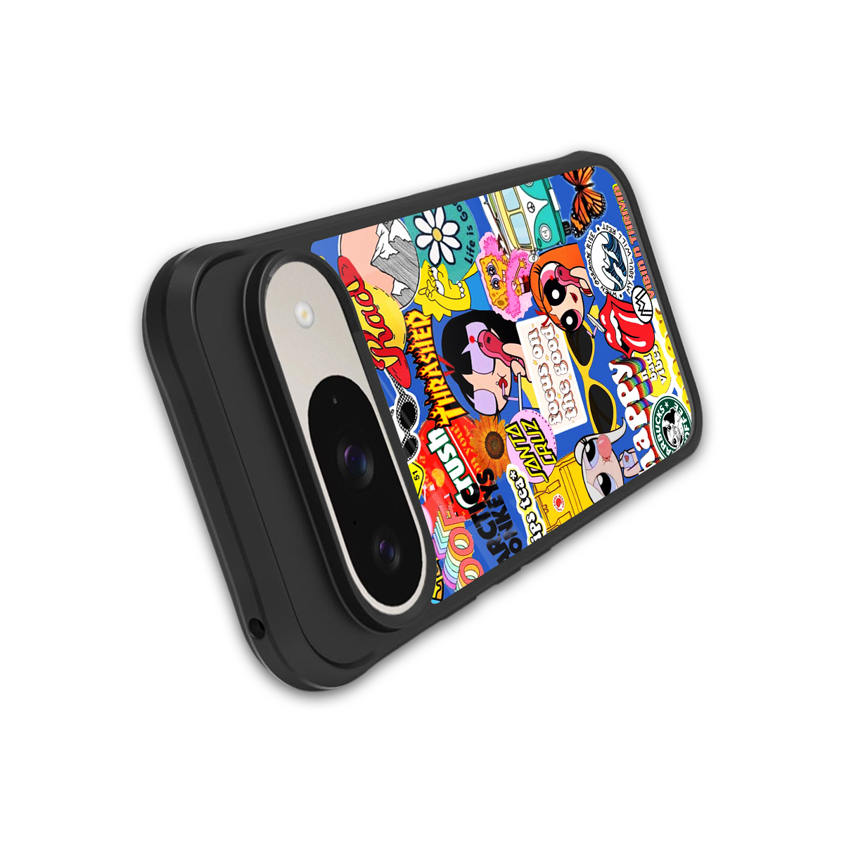 classic collage aesthetic back phone cover | glass case for google pixel 9
