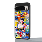 classic collage aesthetic back phone cover | glass case for google pixel 9 pro
