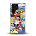 classic collage aesthetic back phone cover | glass case for samsung galaxy s23 ultra