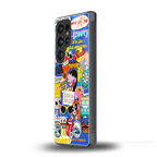classic collage aesthetic back phone cover | glass case for samsung galaxy s25 ultra
