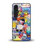 classic collage aesthetic back phone cover | glass case for samsung galaxy s23 plus
