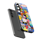 classic collage aesthetic back phone cover | glass case for samsung galaxy s24 fe