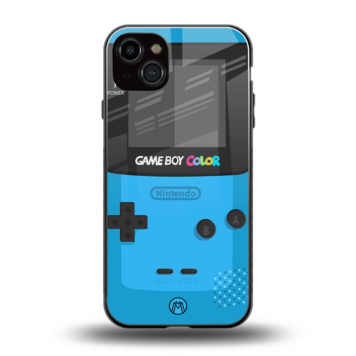 classic color gameboy back phone cover | glass case for iphone 15 plus