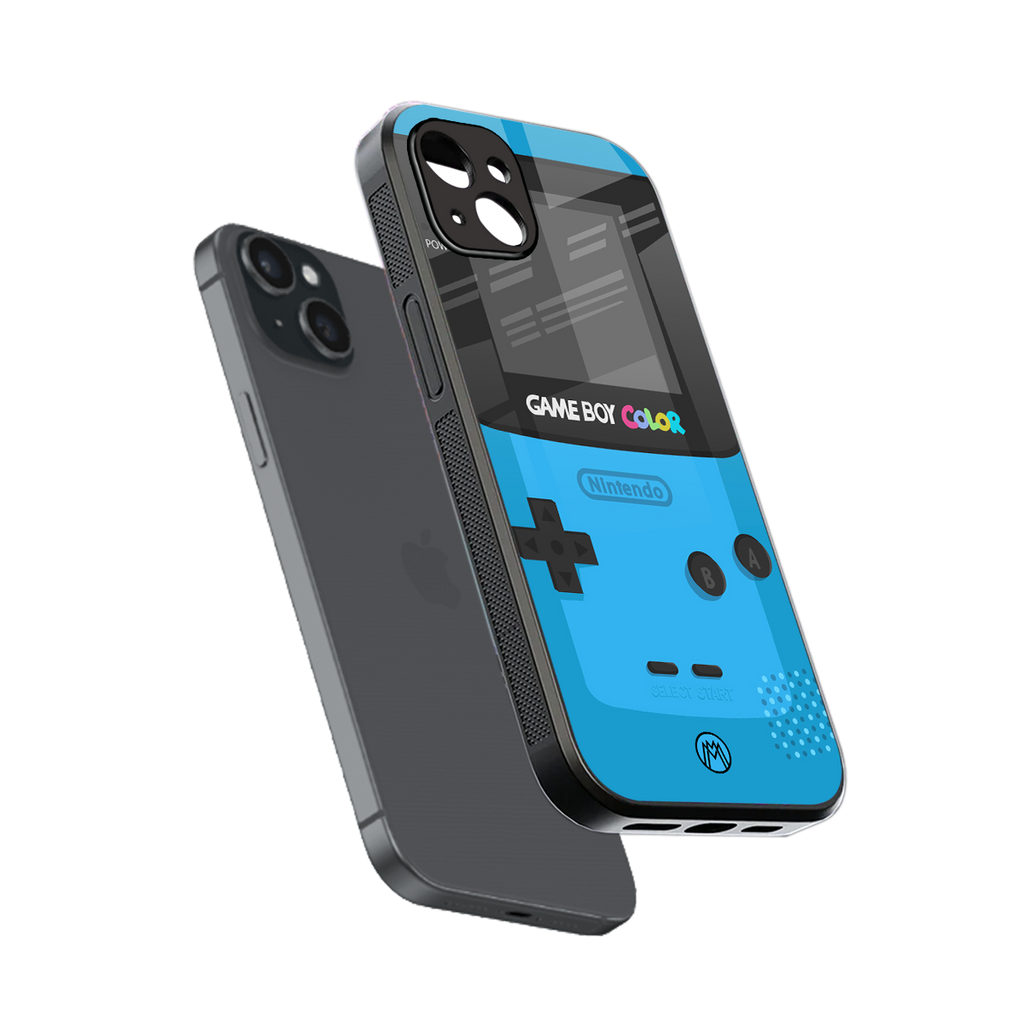 classic color gameboy back phone cover | glass case for iphone 15 plus
