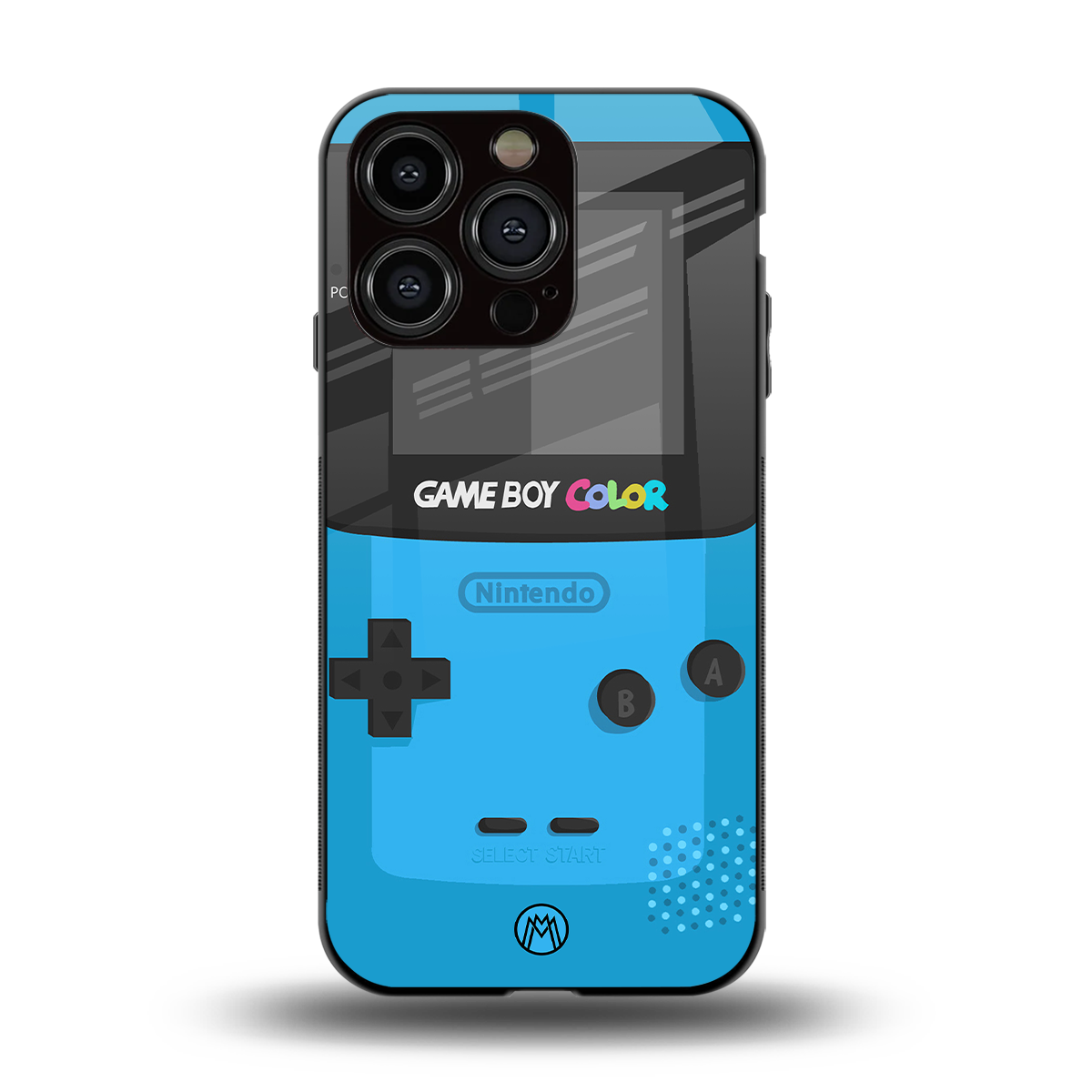 classic color gameboy back phone cover | glass case for iphone 15 pro