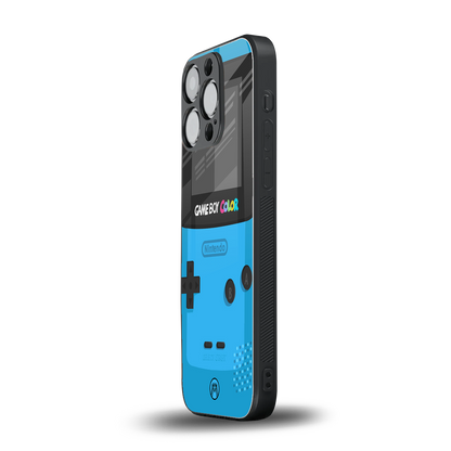 classic color gameboy back phone cover | glass case for iphone 15 pro