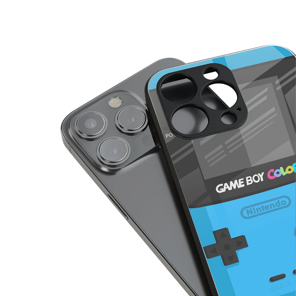 classic color gameboy back phone cover | glass case for iphone 13 mini