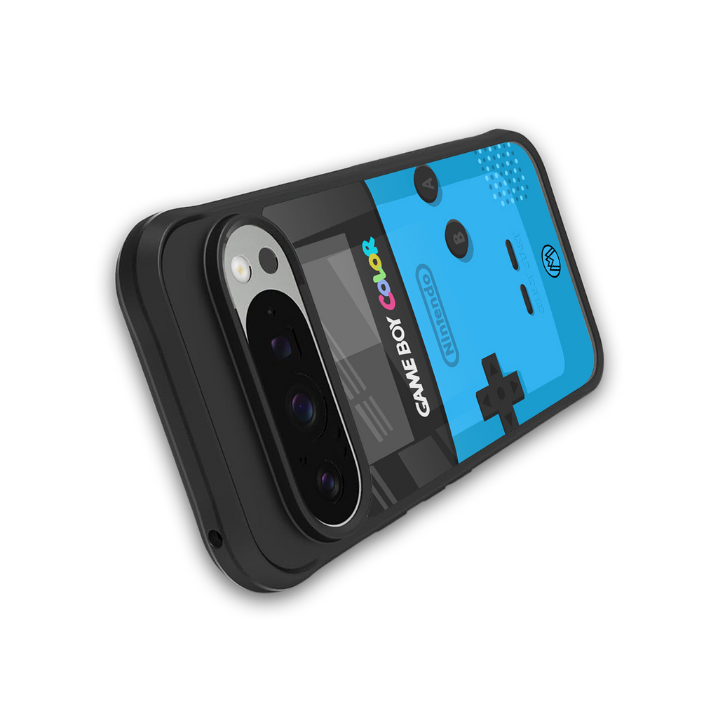 classic color gameboy back phone cover | glass case for google pixel 9 pro