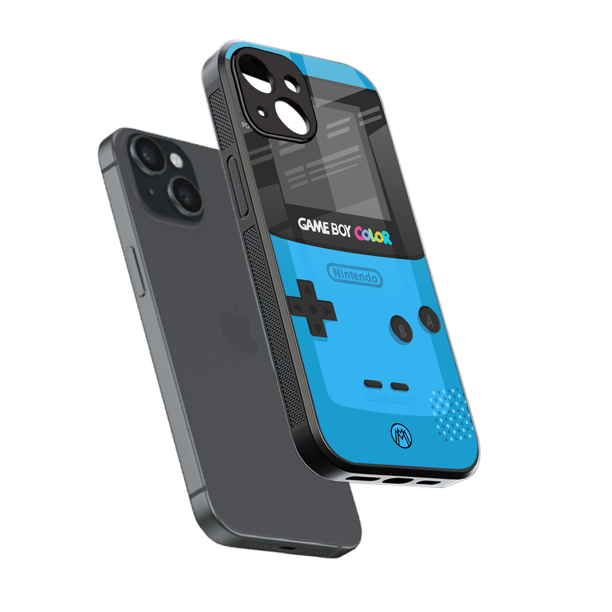 classic color gameboy back phone cover | glass case for iphone 15