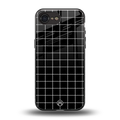 classic grid dark edition back phone cover | glass case for iphone 16e
