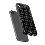 classic grid dark edition back phone cover | glass case for iphone 16e