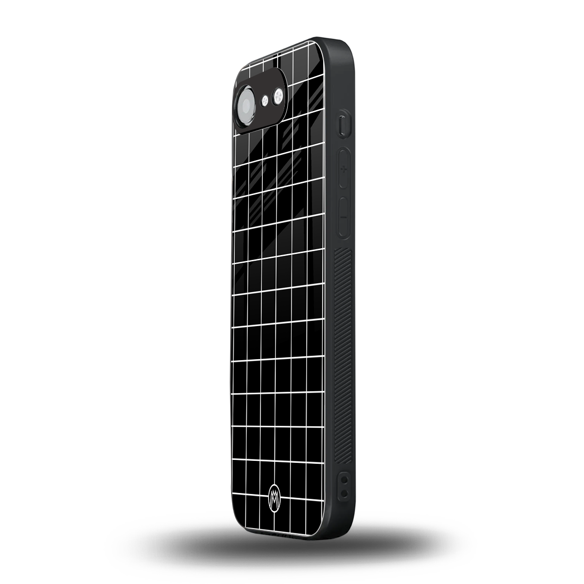 classic grid dark edition back phone cover | glass case for iphone 16e