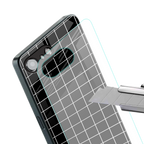 classic grid dark edition back phone cover | glass case for iphone 16e