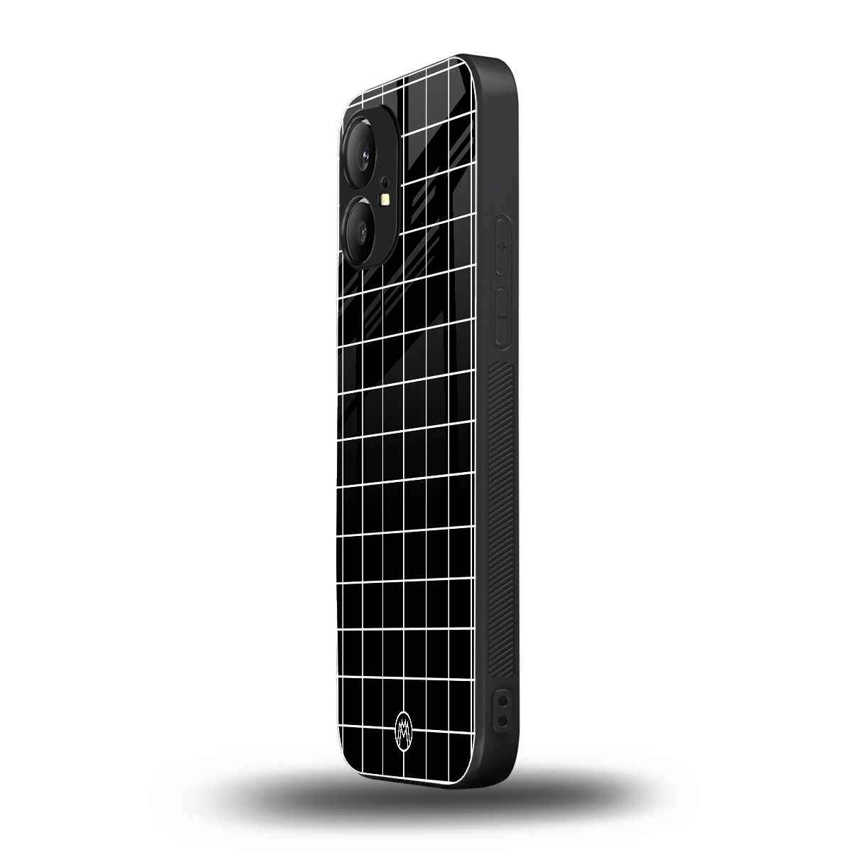classic grid dark edition back phone cover | glass case for nothing phone 1