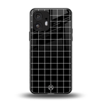 classic grid dark edition back phone cover | glass case for nothing phone 2