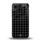 classic grid dark edition back phone cover | glass case for oneplus nord 4