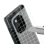 classic grid dark edition back phone cover | glass case for oneplus nord ce 3