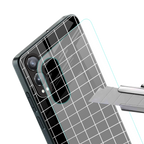 classic grid dark edition back phone cover | glass case for oneplus nord ce 4 lite
