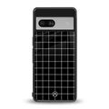 classic grid dark edition back phone cover | glass case for Google Pixel 7