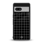 classic grid dark edition back phone cover | glass case for Google Pixel 7