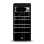classic grid dark edition back phone cover | glass case for google pixel 8 pro