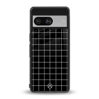 classic grid dark edition back phone cover | glass case for Google Pixel 8