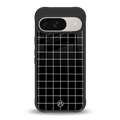 classic grid dark edition back phone cover | glass case for google pixel 9