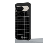 classic grid dark edition back phone cover | glass case for google pixel 9
