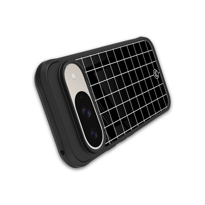 classic grid dark edition back phone cover | glass case for google pixel 9