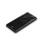 classic grid dark edition back phone cover | glass case for samsung galaxy s25 ultra