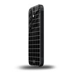 classic grid dark edition back phone cover | glass case for samsung galaxy s23