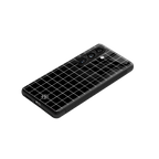 classic grid dark edition back phone cover | glass case for samsung galaxy s23