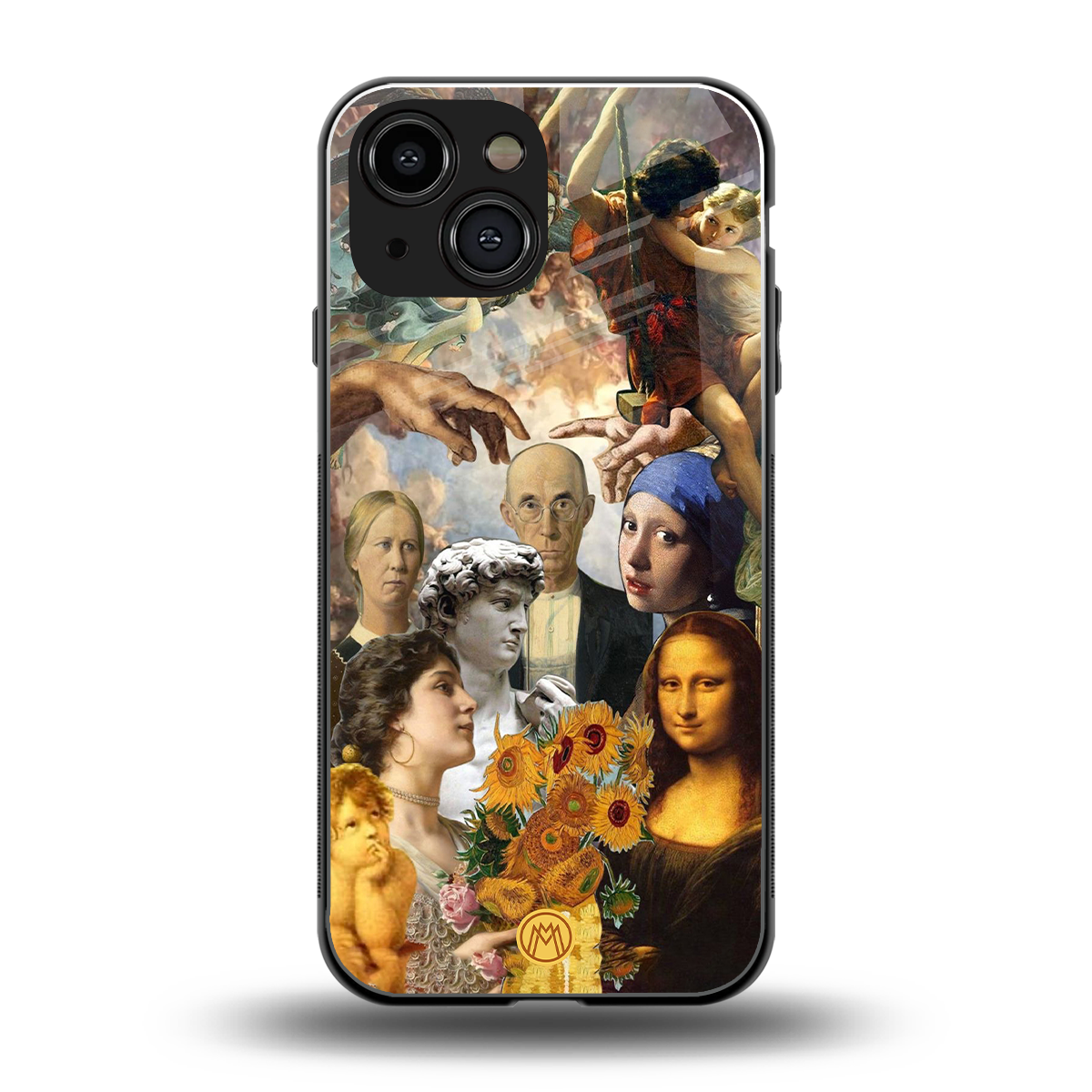 classic icons back phone cover | glass case for iphone 13 mini