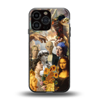 classic icons back phone cover | glass case for iphone 15 pro max