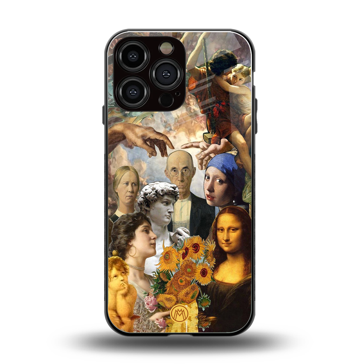 classic icons back phone cover | glass case for iphone 15 pro max