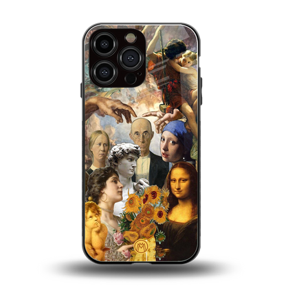 classic icons back phone cover | glass case for iphone 14 pro max