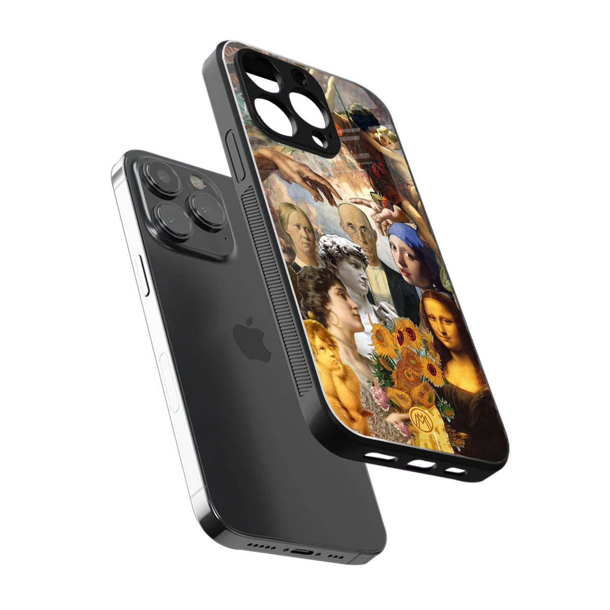 classic icons back phone cover | glass case for iphone 15 pro max
