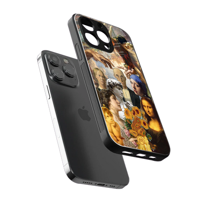 classic icons back phone cover | glass case for iphone 14 pro max