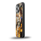 classic icons back phone cover | glass case for iphone 14 pro max