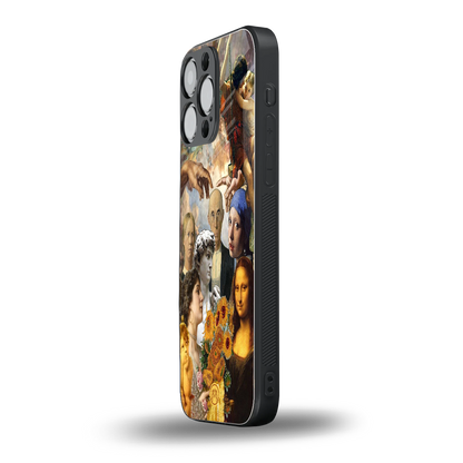 classic icons back phone cover | glass case for iphone 14 pro max